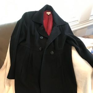 Black maternity coat